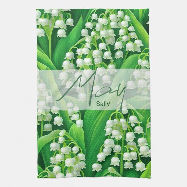 Paño De Cocina Flor de nacimiento May Lilly del valle (Vertical)