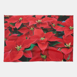 Paño De Cocina Flor de Nochebuena Roja