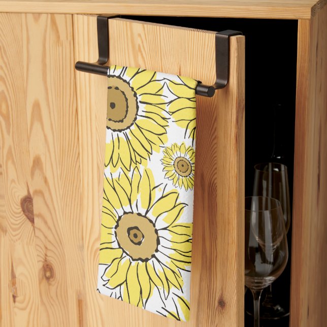Paño De Cocina Flor de Oro (Pliegue de tercios)
