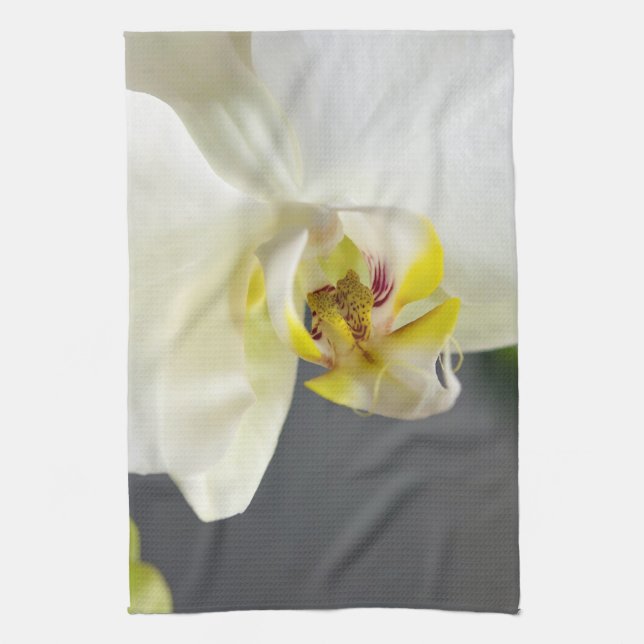 Paño De Cocina Flor de orquídea blanca (Vertical)