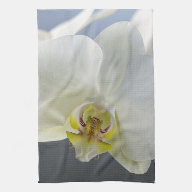 Paño De Cocina Flor de orquídea blanca (Vertical)