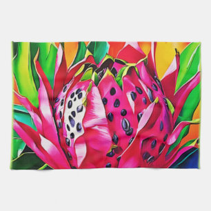 Paño De Cocina Flor de Pitahaya Exótica en Flor