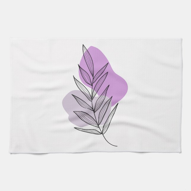 Paño De Cocina Flor de púrpura boho (Horizontal)