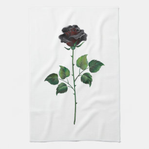 Paño De Cocina Flor de rosa negra