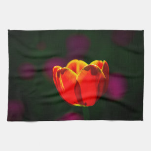 Paño De Cocina Flor de tulipán rojo