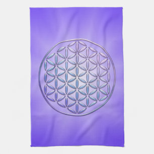 Paño De Cocina Flor de vida / Blume des Lebens - sello violeta