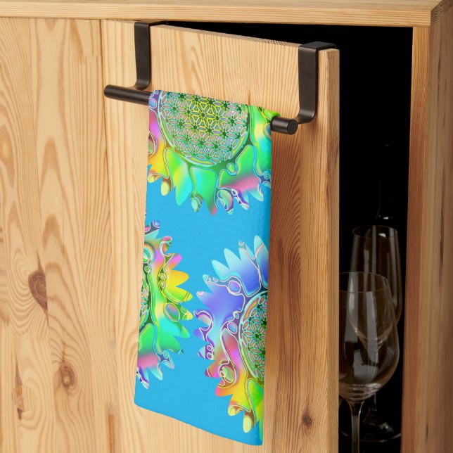 Paño De Cocina Flor De Vida - Flor Geométrica 5 (Pliegue de tercios)