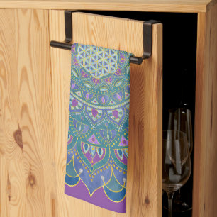 Paño De Cocina Flor De Vida - Mandala Estilo India 1
