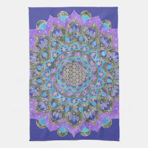Paño De Cocina Flor De Vida - Mandala Estilo India 2