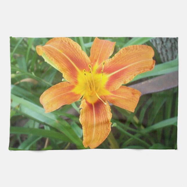 Paño De Cocina Flor naranja (Horizontal)