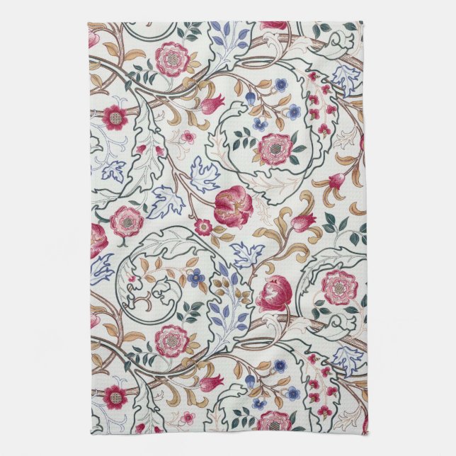 Paño De Cocina Flor, patrón floral, William Morris (Vertical)