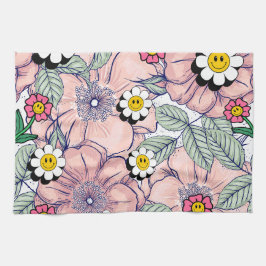 Paño De Cocina Flor rosa de amor propio de la naturaleza de Mikit