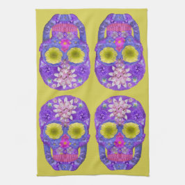 Paño De Cocina Flor Skull 5
