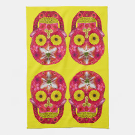 Paño De Cocina Flor Skull 6