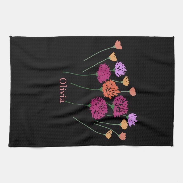 Paño De Cocina Flor suave y moderna de bonito (Horizontal)