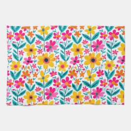 Paño De Cocina Floración Negrita 