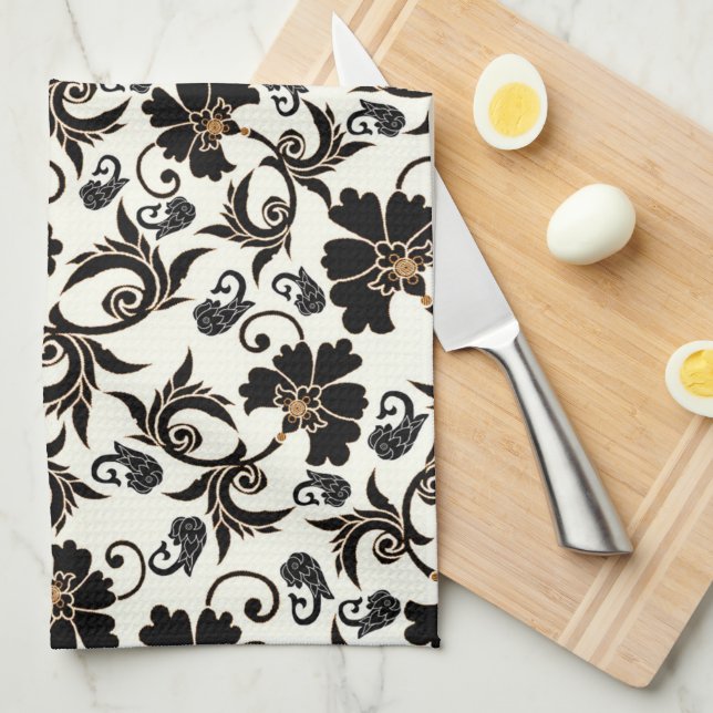Paño De Cocina Floral (Doblado Cuarto)