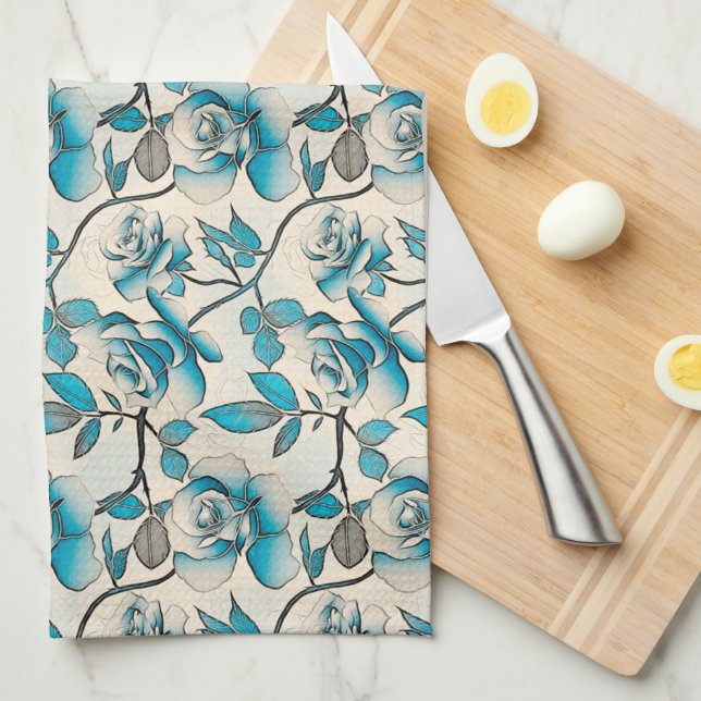 Paño De Cocina Floral (Doblado Cuarto)