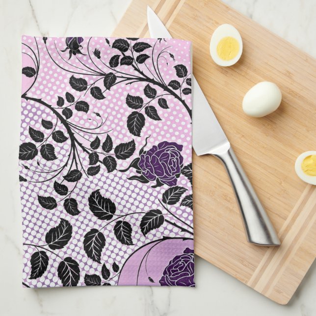 Paño De Cocina Floral (Doblado Cuarto)