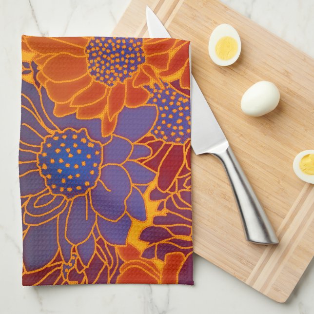 Paño De Cocina Floral (Doblado Cuarto)