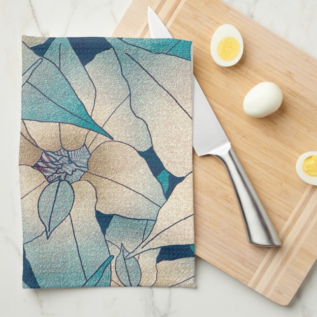 Paño De Cocina Floral (Doblado Cuarto)