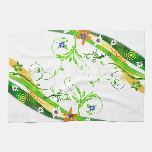 Paño De Cocina Floral (Horizontal)