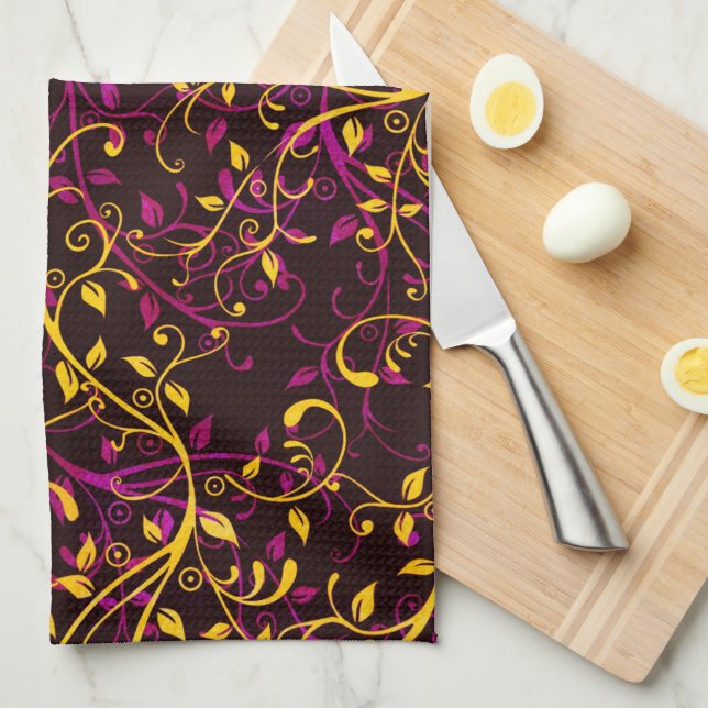 Paño De Cocina Floral (Doblado Cuarto)