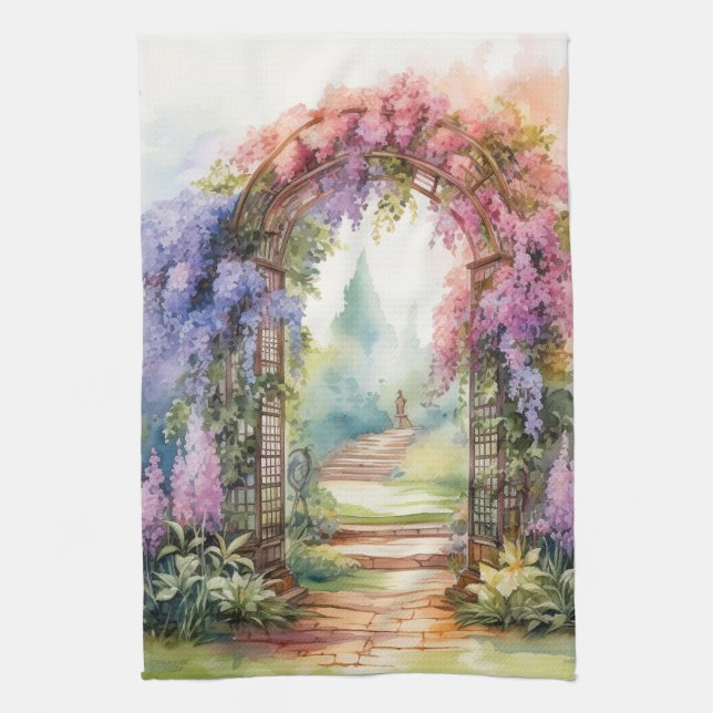 Paño De Cocina Floral Arch Landscape (Vertical)