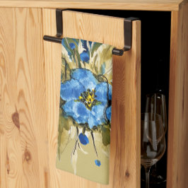 Paño De Cocina Floral azul moderna de campo
