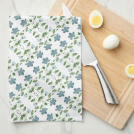 Paño De Cocina Floral azul moderno