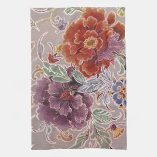 Paño De Cocina Floral checoslovaco del vintage