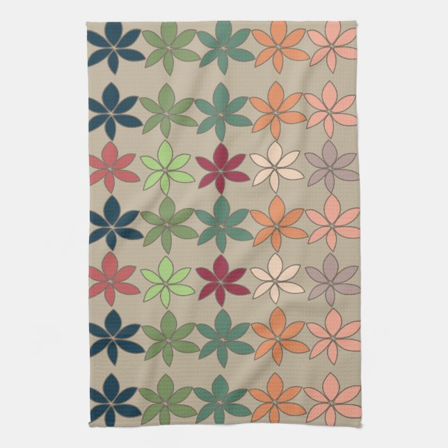 Paño De Cocina Floral Colorido  (Vertical)