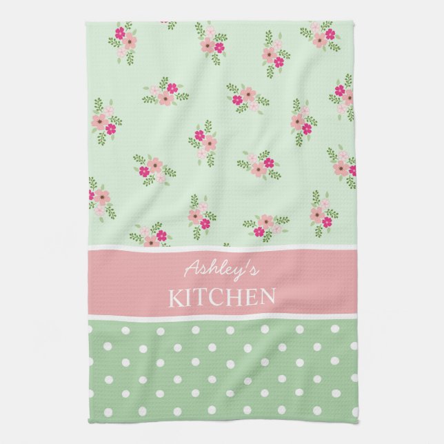 Paño De Cocina Floral de Shabby Chic Country (Vertical)