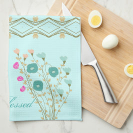 Paño De Cocina Floral decorativa con acentuación de patrón