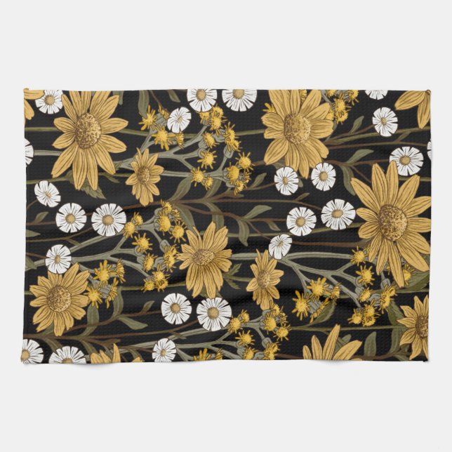 Paño De Cocina Floral estética (Horizontal)