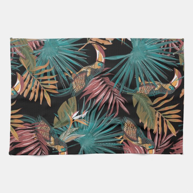 Paño De Cocina Floral estética (Horizontal)