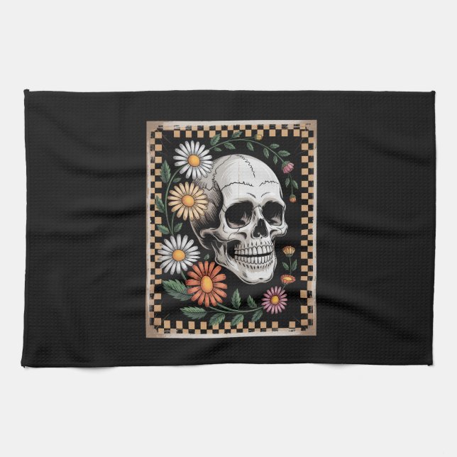Paño De Cocina Floral Fall Boho Halloween 2 (Horizontal)