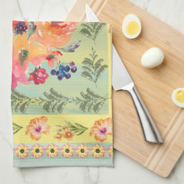 Paño De Cocina Floral floral de acuarela intemporal