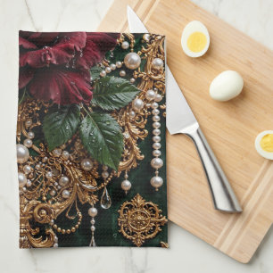 Paño De Cocina Floral Gótico Victoriano