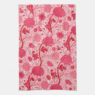 Paño De Cocina Floral jacobeo de William Morris, rosa del coral