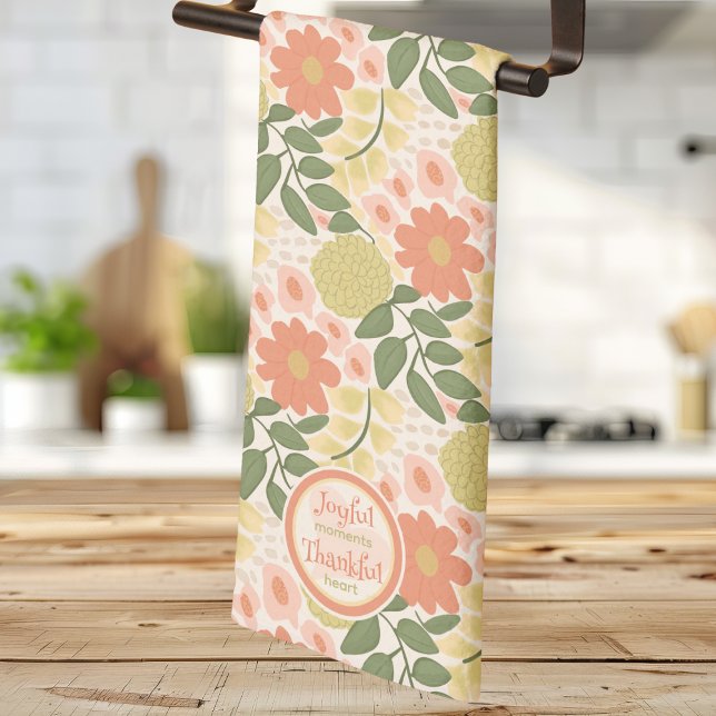 Paño De Cocina Floral Kitchen Towel - Joyful Moments Collection (Happy Mother's Day Floral Kitchen Towel – Joyful Moments Collection)