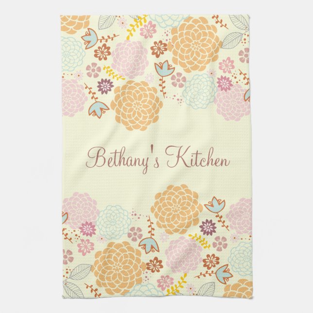 Paño De Cocina Floral moderno de lujo femenino (Vertical)