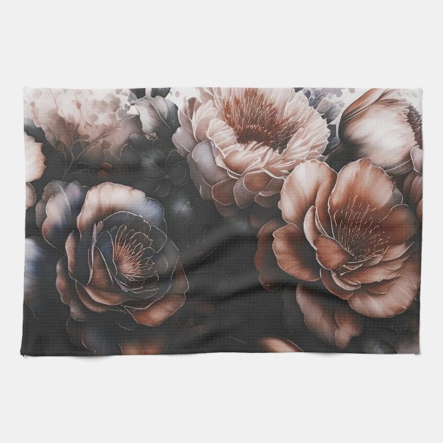 Paño De Cocina Floral oscura (Horizontal)