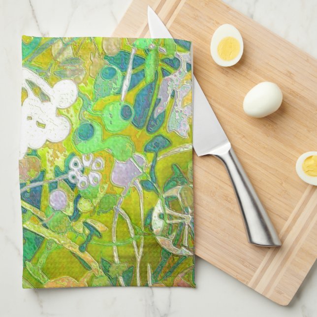 Paño De Cocina Floral retro Wacky 2 (Doblado Cuarto)