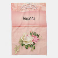 Floral rosa con diseño de princesa Diamond Tiara