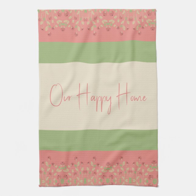 Paño De Cocina Floral rosada (Vertical)