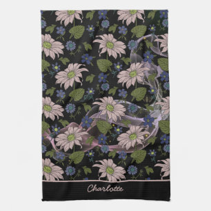 Paño De Cocina Floral sin fisuras patrón colorido nombre personal