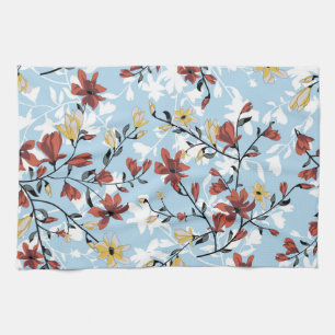 Paño De Cocina Floral Vintage: Sencillo fondo de tela.