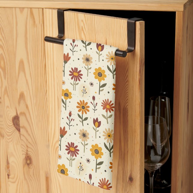 Paño De Cocina Florales Boho (Pliegue de tercios)