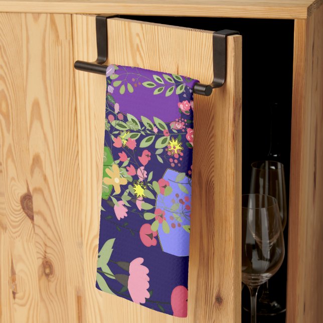 Paño De Cocina Florales Decorativos  (Pliegue de tercios)
